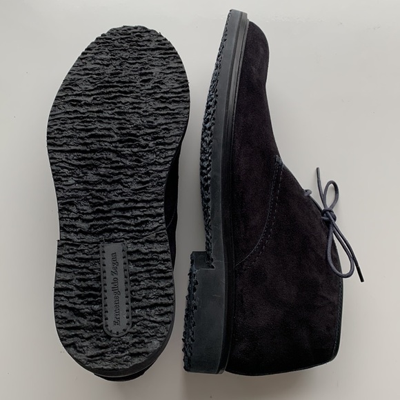 Ermenegildo Zegna Navy Suede Chukka Boot - Picture 9 of 16